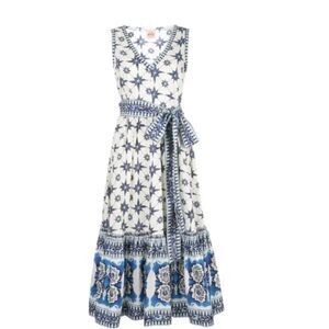 Le Sirenuse Blue and White Evelin Star-print Midi
Dress Positano size 38